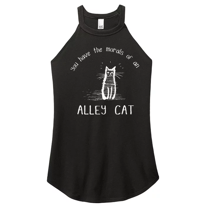 Morals Of An Alley Cat Funny Debate Women’s Perfect Tri Rocker Tank