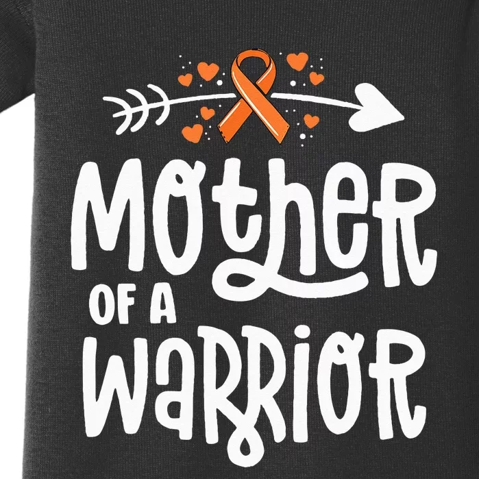 Mother Of A Warrior Mom Family Leukemia Cancer Awareness Baby Bodysuit