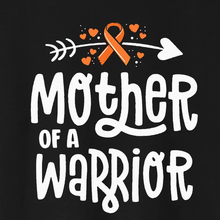 Mother Of A Warrior Mom Family Leukemia Cancer Awareness Women's Crop Top Tee