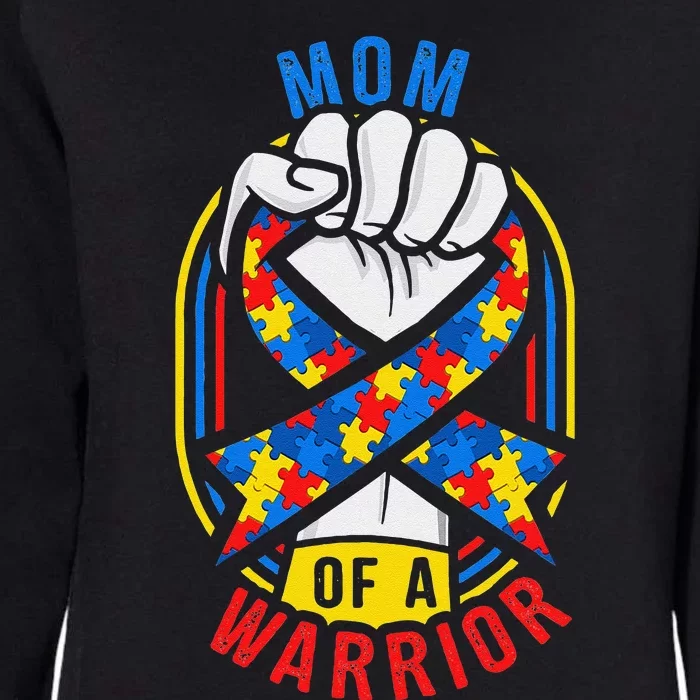 Mom Of A Warrior Autism Awareness Matching Womens California Wash Sweatshirt