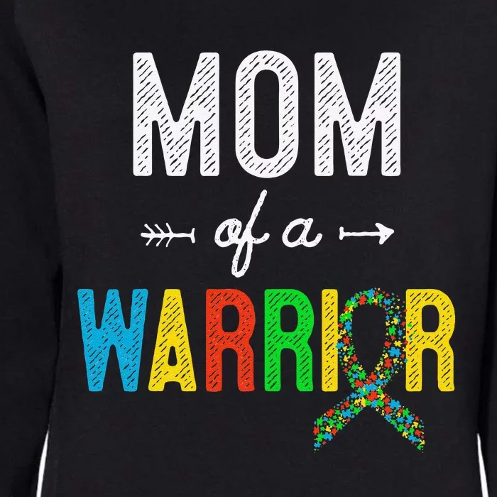 Mom Of A Warrior Autism Awareness Support Womens California Wash Sweatshirt