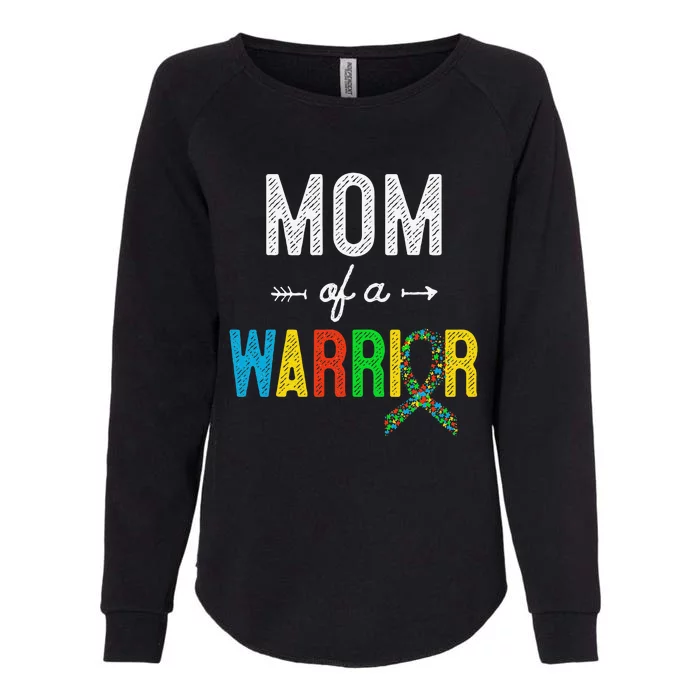 Mom Of A Warrior Autism Awareness Support Womens California Wash Sweatshirt