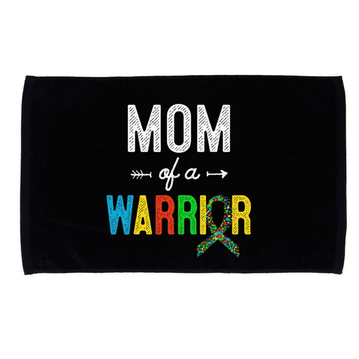 Mom Of A Warrior Autism Awareness Support Microfiber Hand Towel