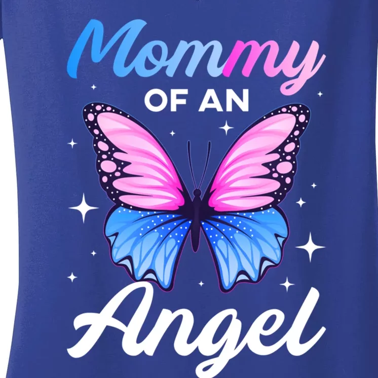 Mommy Of An Angel National Pregnancy Infant Loss Awareness Cute Gift Women's V-Neck T-Shirt