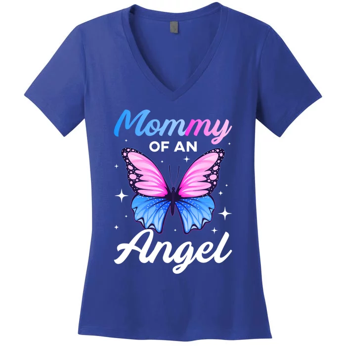 Mommy Of An Angel National Pregnancy Infant Loss Awareness Cute Gift Women's V-Neck T-Shirt