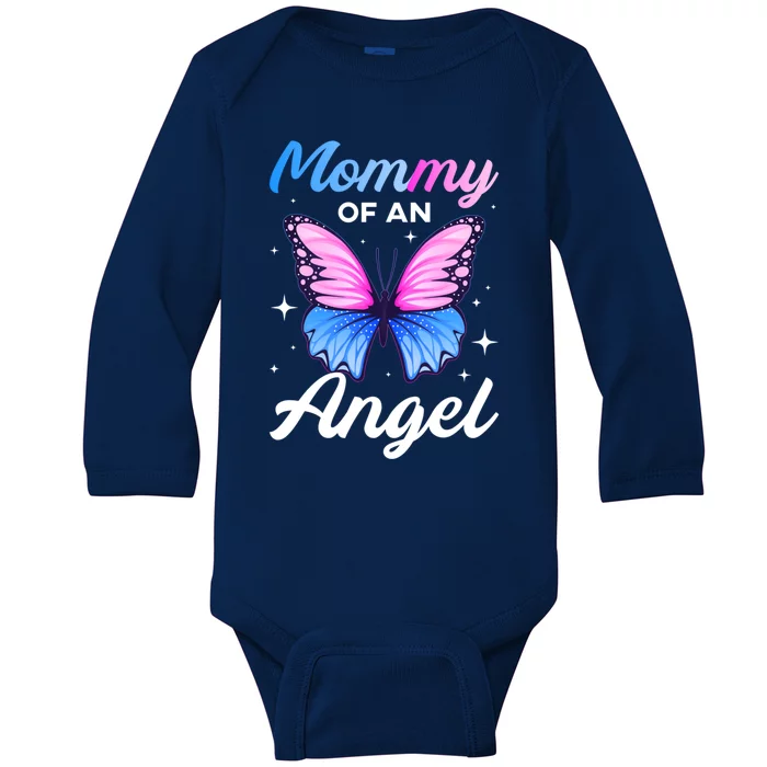 Mommy Of An Angel National Pregnancy Infant Loss Awareness Cute Gift Baby Long Sleeve Bodysuit