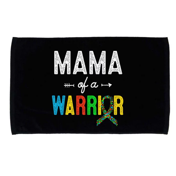 Mama Of A Warrior Autism Awareness Support Microfiber Hand Towel