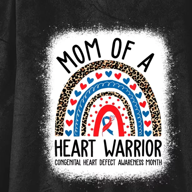 Mom Of A Warrior CHD Congenital Heart Defect Awareness Month Hooded Wearable Blanket