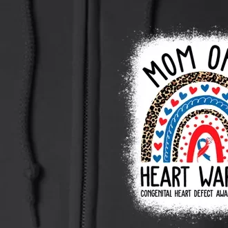 Mom Of A Warrior CHD Congenital Heart Defect Awareness Month Full Zip Hoodie