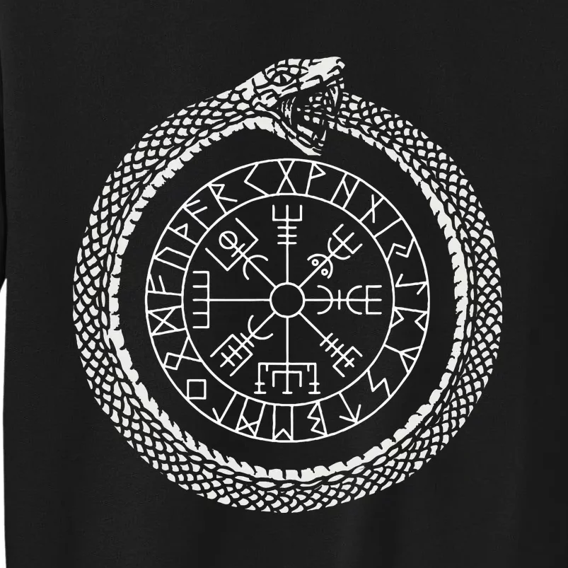 Mystic Ouroboros Ancient Viking Symbol Vegvisir Norse Tall Sweatshirt