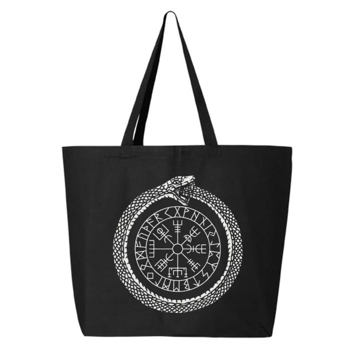 Mystic Ouroboros Ancient Viking Symbol Vegvisir Norse 25L Jumbo Tote