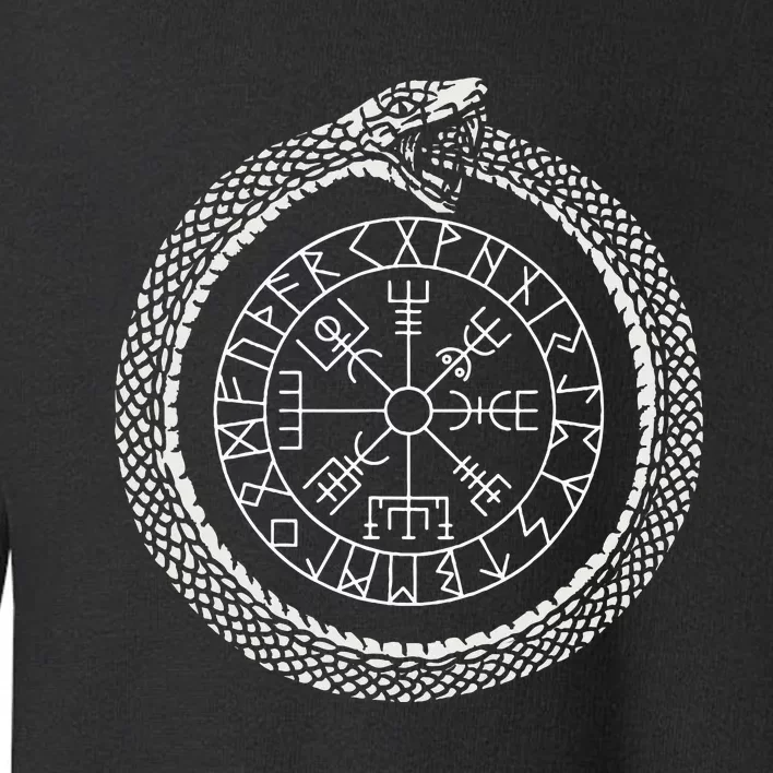 Mystic Ouroboros Ancient Viking Symbol Vegvisir Norse Toddler Sweatshirt