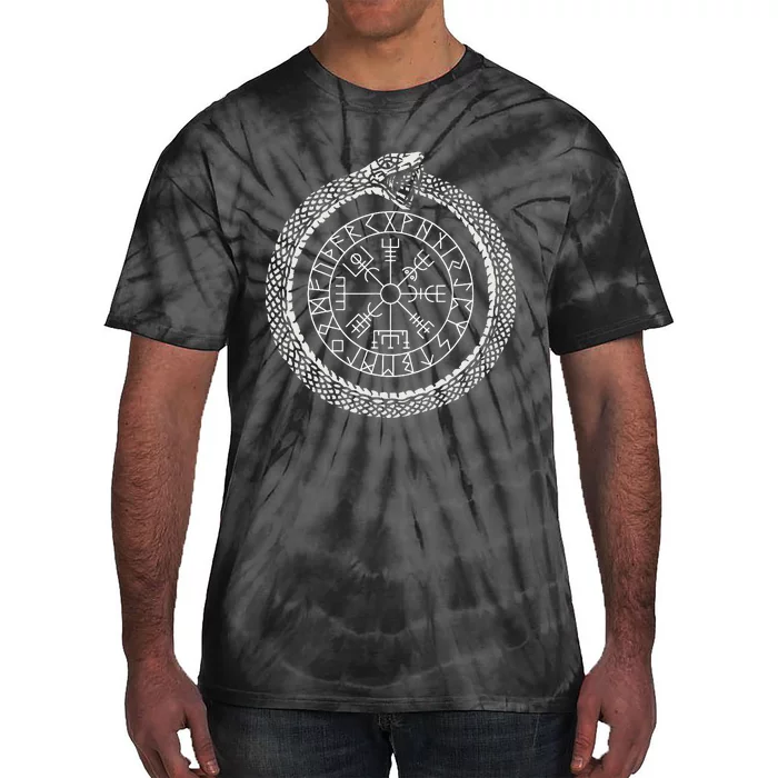 Mystic Ouroboros Ancient Viking Symbol Vegvisir Norse Tie-Dye T-Shirt