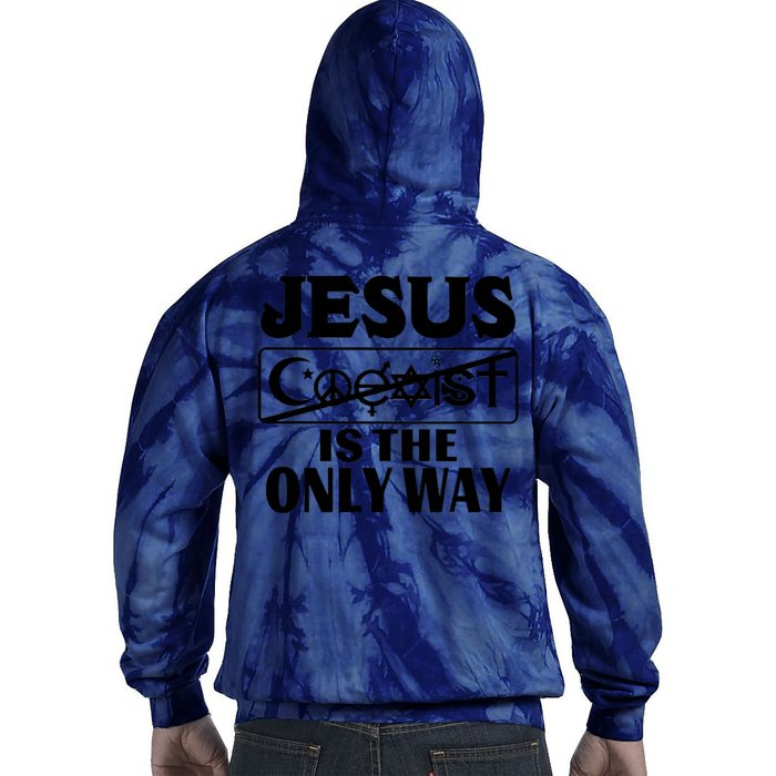 Mall Of America Jesus Saves Jesus Is The Only Way CHRISTIANITY Christain Front & Back Tie Dye Hoodie