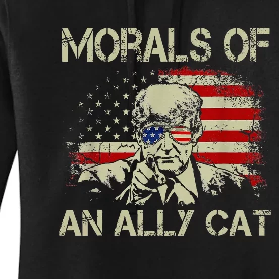 Morals Of An Ally Cat Trump Biden Debate Women's Pullover Hoodie