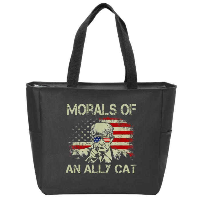 Morals Of An Ally Cat Trump Biden Debate Zip Tote Bag