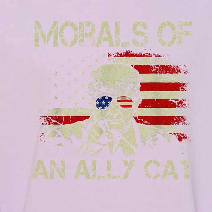 Morals Of An Ally Cat Trump Biden Debate Garment-Dyed Sweatshirt