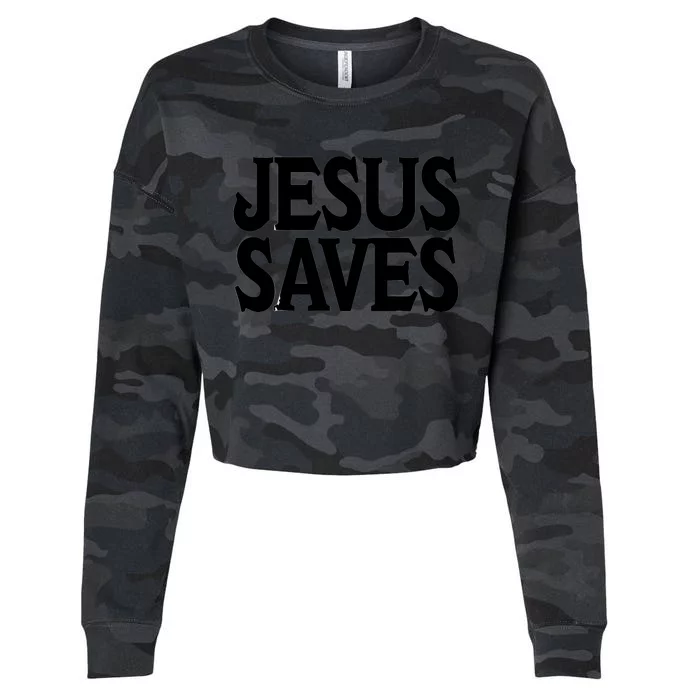 Mall Of America Jesus Saves Jesus Is The Only Way CHRISTIANITY Christain Front & Back Cropped Pullover Crew