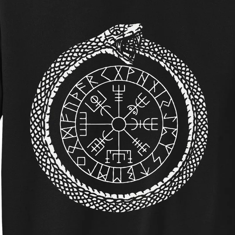 Mystic Ouroboros Ancient Viking Symbol Vegvisir Norse Tall Sweatshirt