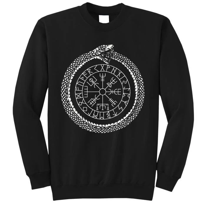 Mystic Ouroboros Ancient Viking Symbol Vegvisir Norse Tall Sweatshirt