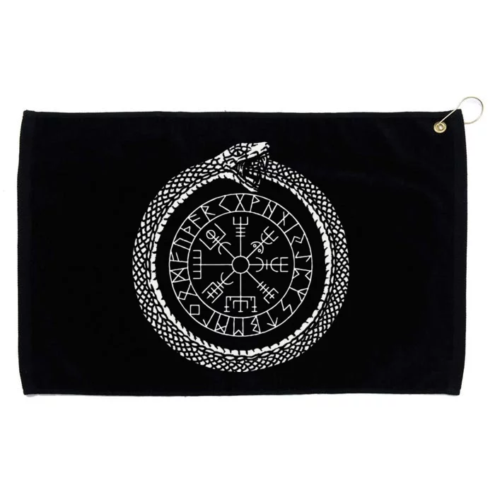 Mystic Ouroboros Ancient Viking Symbol Vegvisir Norse Grommeted Golf Towel