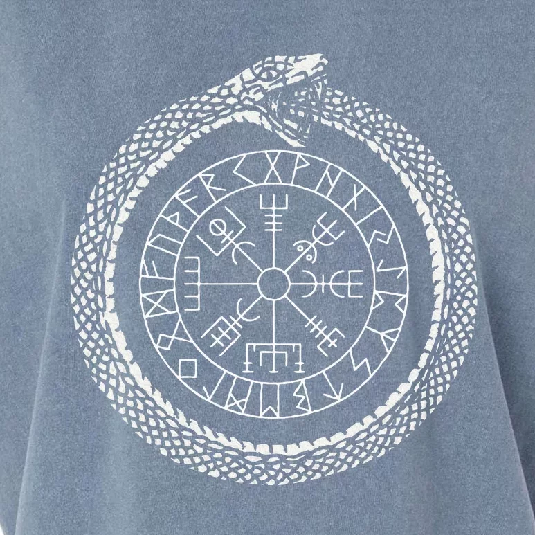 Mystic Ouroboros Ancient Viking Symbol Vegvisir Norse Garment-Dyed Women's Muscle Tee