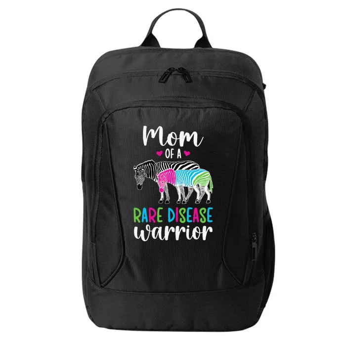 Mom Of A Rare Disease Warrior Mom Rare Disease Awareness City Backpack