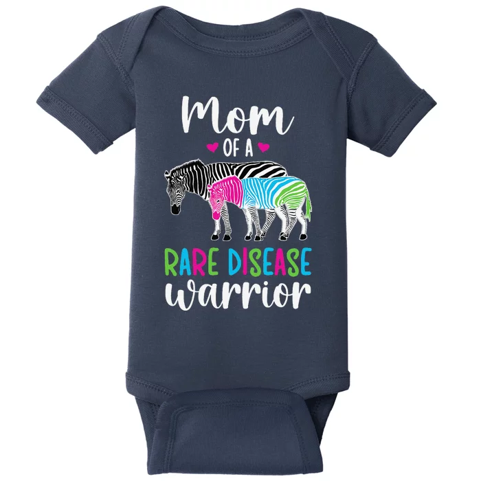 Mom Of A Rare Disease Warrior Mom Rare Disease Awareness Baby Bodysuit