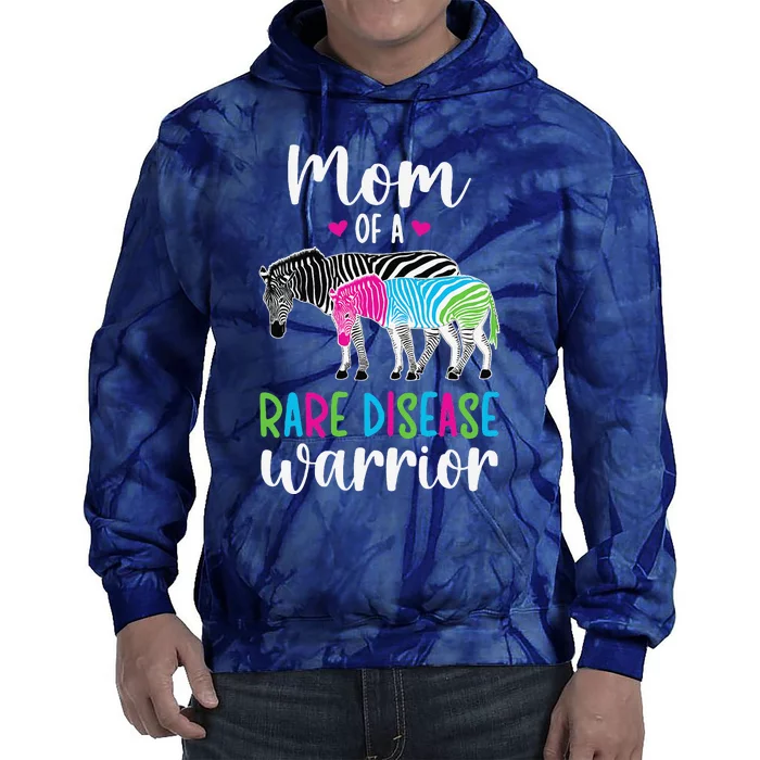 Mom Of A Rare Disease Warrior Mom Rare Disease Awareness Tie Dye Hoodie