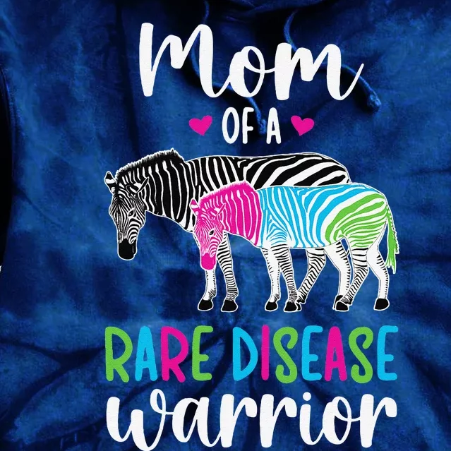 Mom Of A Rare Disease Warrior Mom Rare Disease Awareness Tie Dye Hoodie