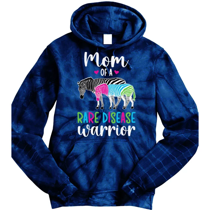 Mom Of A Rare Disease Warrior Mom Rare Disease Awareness Tie Dye Hoodie