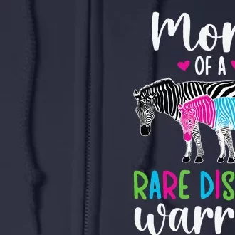 Mom Of A Rare Disease Warrior Mom Rare Disease Awareness Full Zip Hoodie