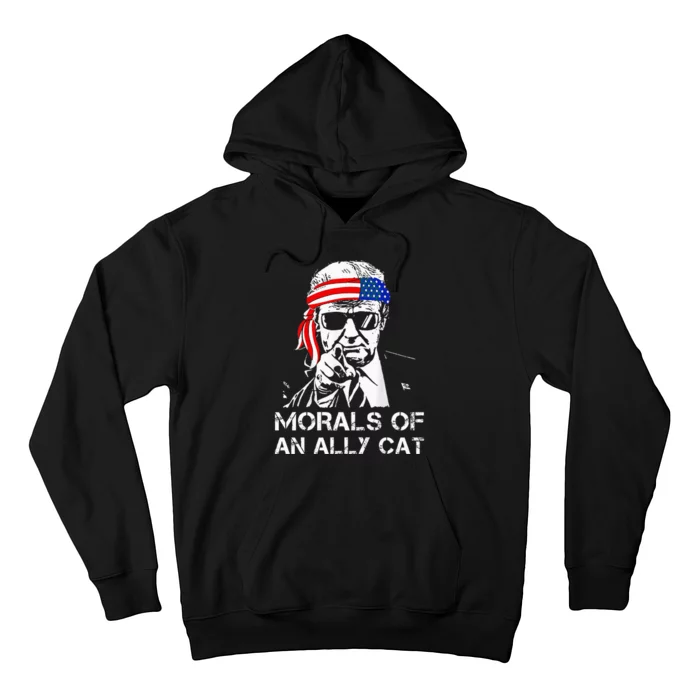 Morals Of An Ally Cat Trump Biden Debate Hoodie