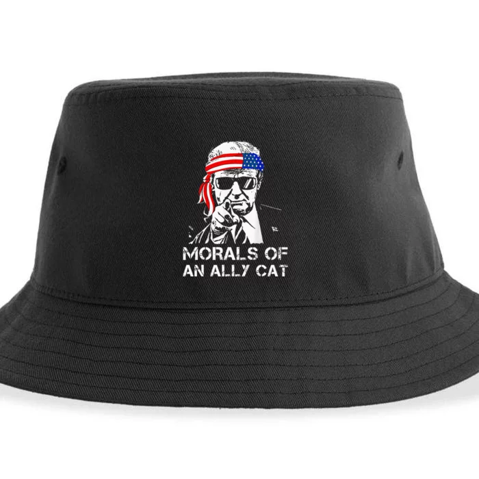 Morals Of An Ally Cat Trump Biden Debate Sustainable Bucket Hat