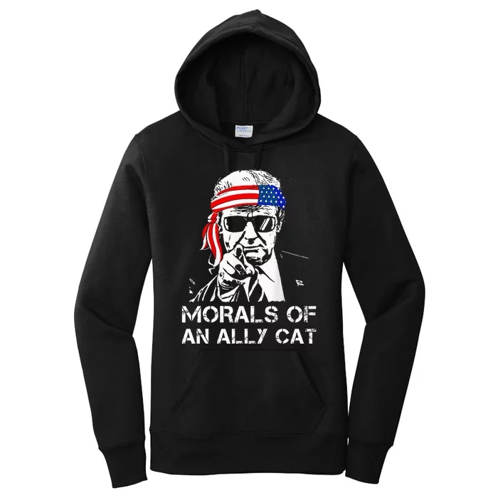 Morals Of An Ally Cat Trump Biden Debate Women's Pullover Hoodie