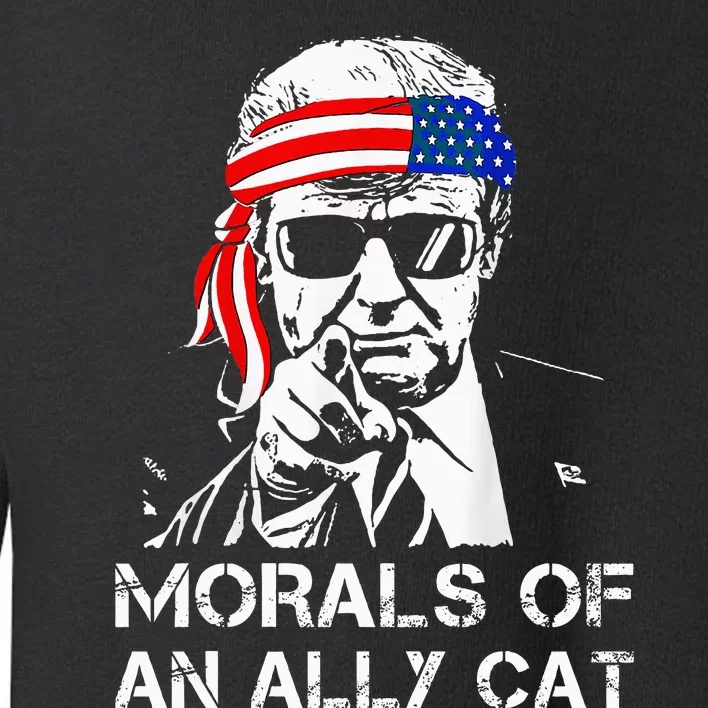 Morals Of An Ally Cat Trump Biden Debate Toddler Sweatshirt