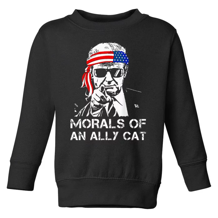 Morals Of An Ally Cat Trump Biden Debate Toddler Sweatshirt