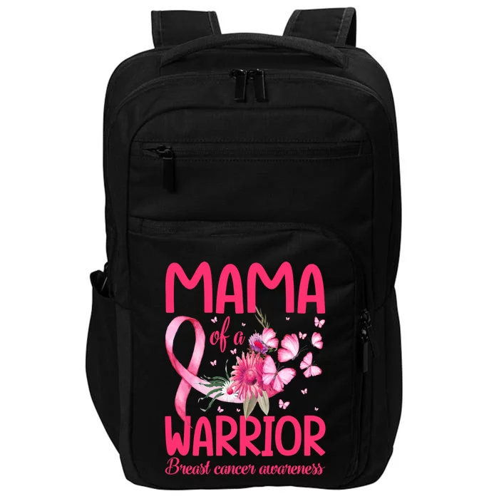 Mama Of A Warrior Breast Cancer Sunflower Butterfly Gift Impact Tech Backpack