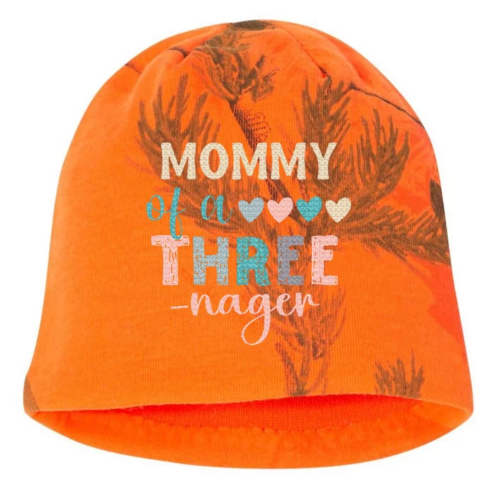 Mommy Of A Threenager 3rd Birthday Matching Family Boho Kati - Camo Knit Beanie