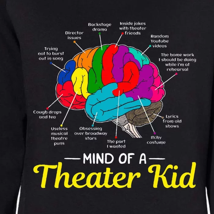 Mind Of A Theater Brain Musical Theatre Womens California Wash Sweatshirt