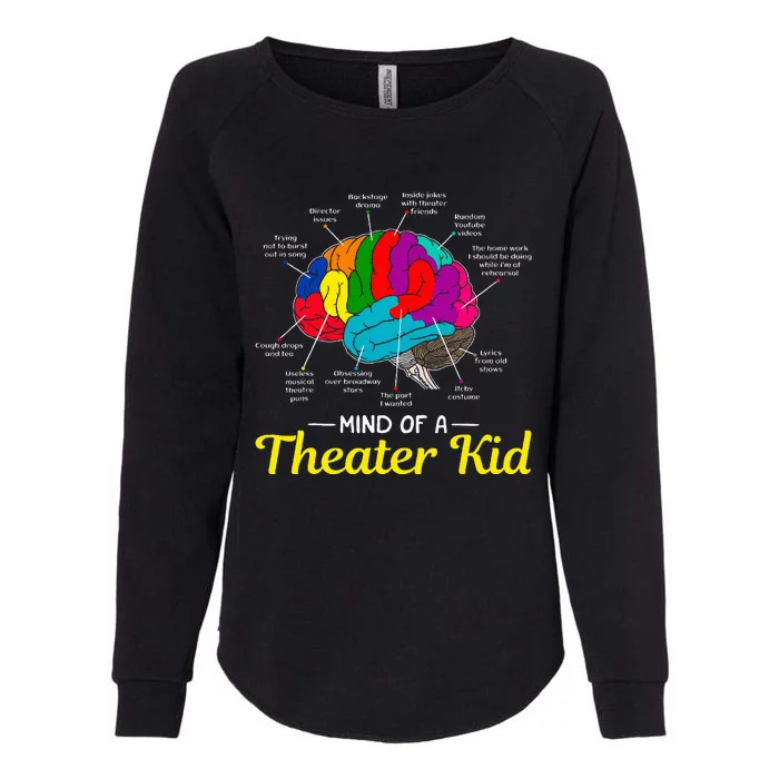 Mind Of A Theater Brain Musical Theatre Womens California Wash Sweatshirt