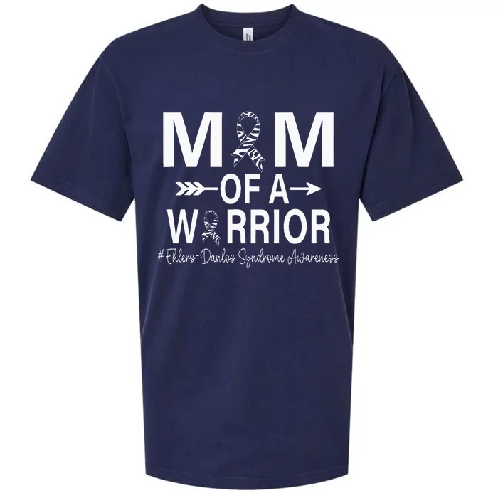 Mom Of A Warrior Ehlers Danlos Syndrome Eds Awareness Sueded Cloud Jersey T-Shirt