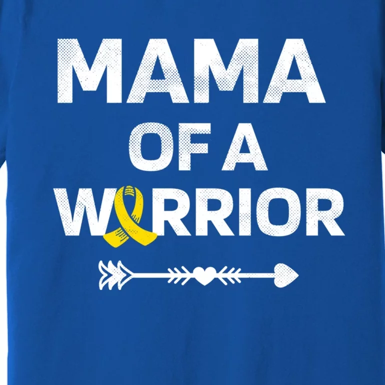 Mama Of A Warrior Dipg Awareness Hood Cancer Warrior Great Gift Premium T-Shirt