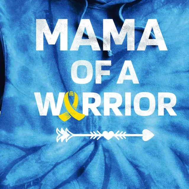 Mama Of A Warrior Dipg Awareness Hood Cancer Warrior Great Gift Tie Dye Hoodie