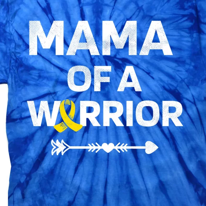 Mama Of A Warrior Dipg Awareness Hood Cancer Warrior Great Gift Tie-Dye T-Shirt