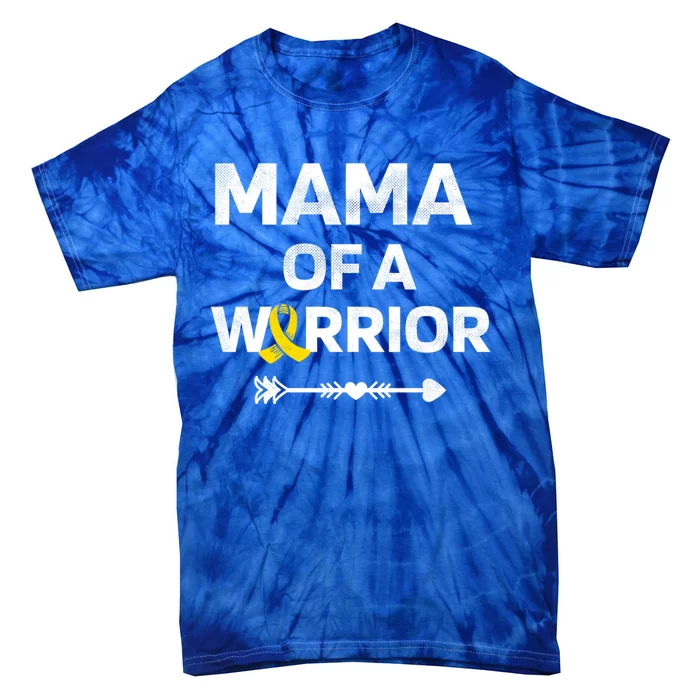 Mama Of A Warrior Dipg Awareness Hood Cancer Warrior Great Gift Tie-Dye T-Shirt