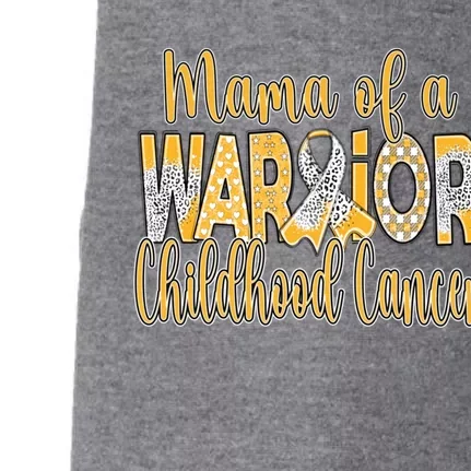 Mama Of A Warior Childhood Cancer Doggie 3-End Fleece Hoodie