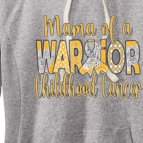 Mama Of A Warior Childhood Cancer Women's Fleece Hoodie