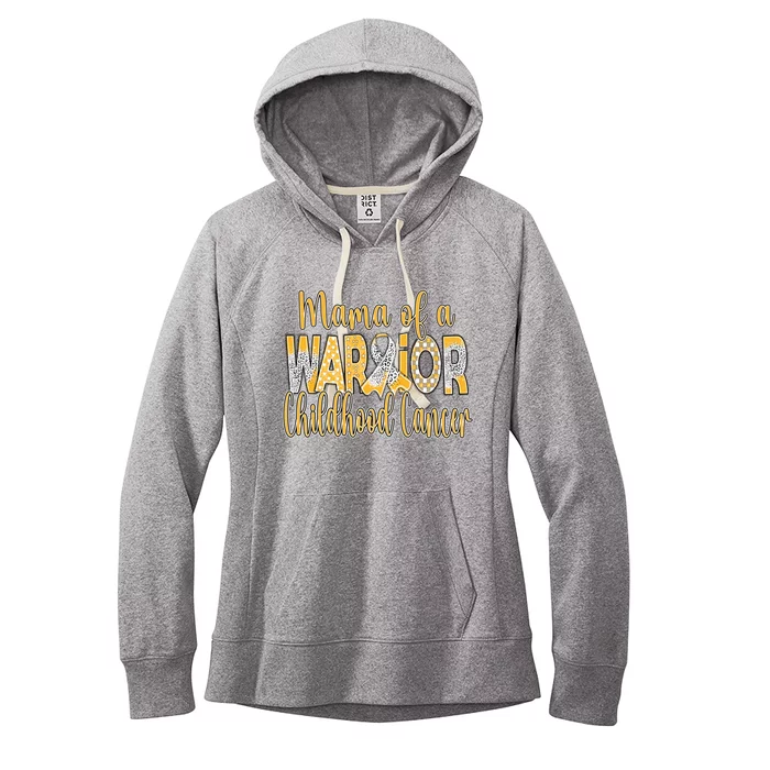 Mama Of A Warior Childhood Cancer Women's Fleece Hoodie