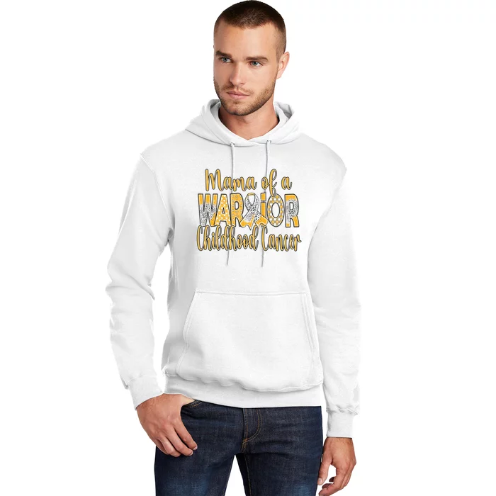 Mama Of A Warior Childhood Cancer Hoodie